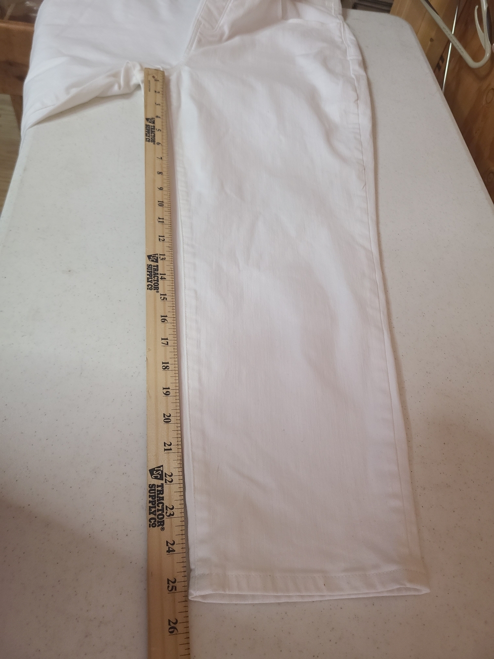 Soft Surroundings White Pull On Stretch Denim Jeans Crop Capri XL - Picture 8 of 8